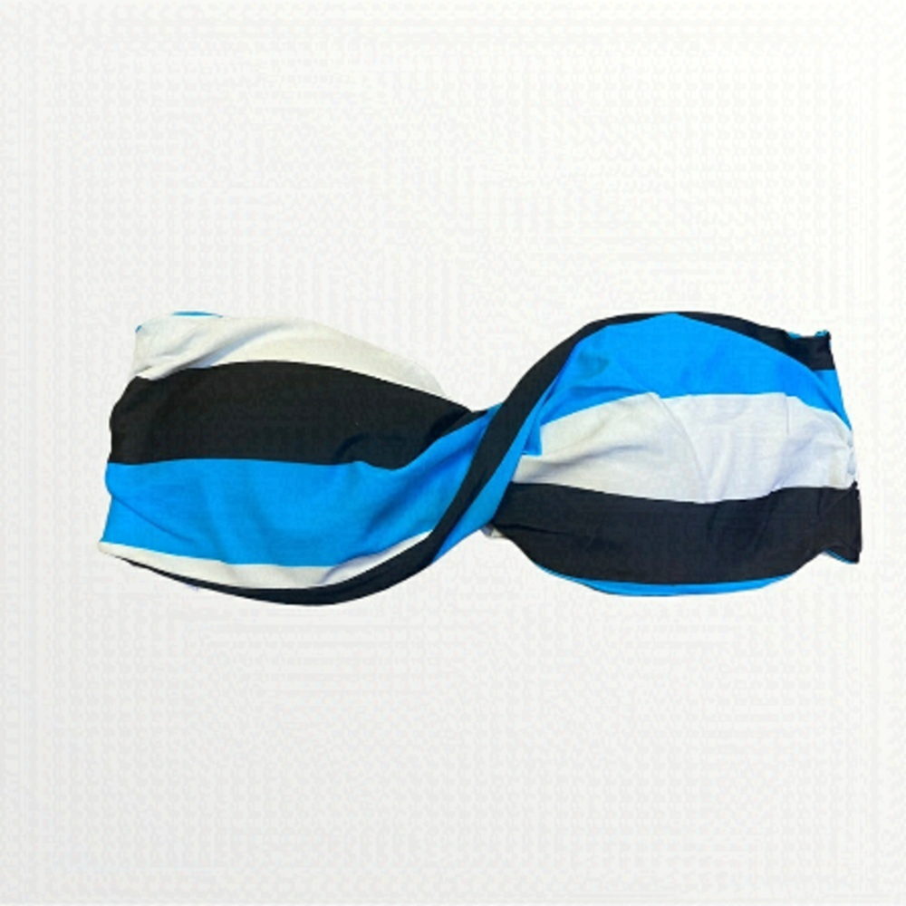 𝅺LA VIE EN ROSE | XL Striped Twist Bikini Top (SC)